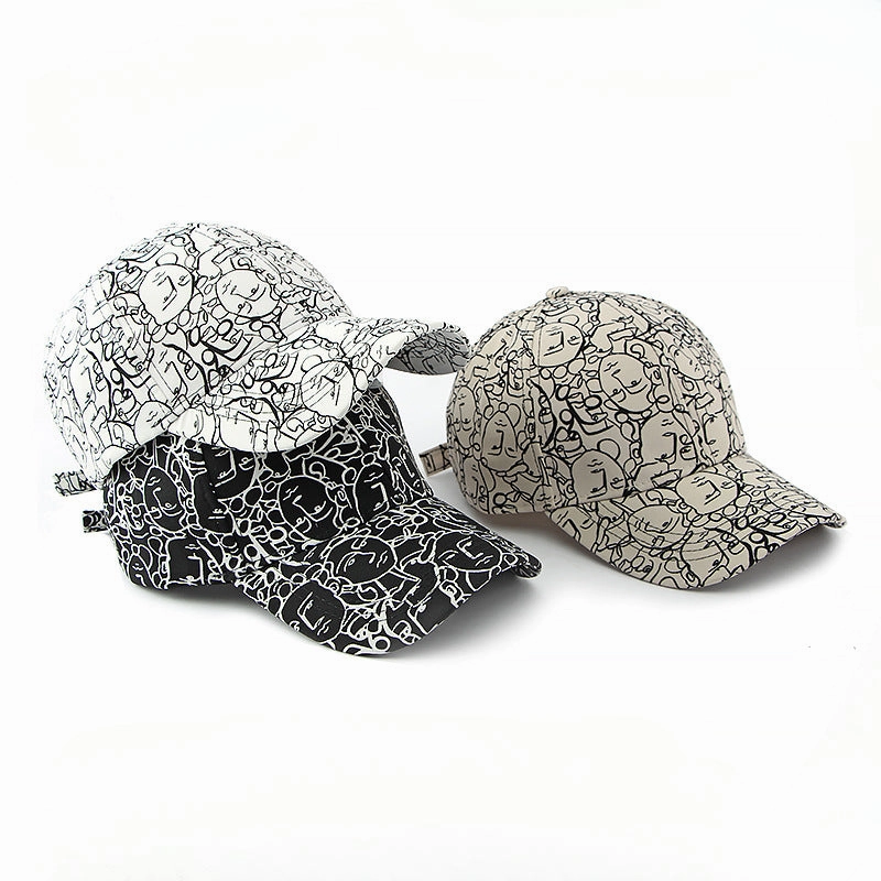 Wholesale Retro New Hard Top Graffiti Sun Protection Baseball Cap