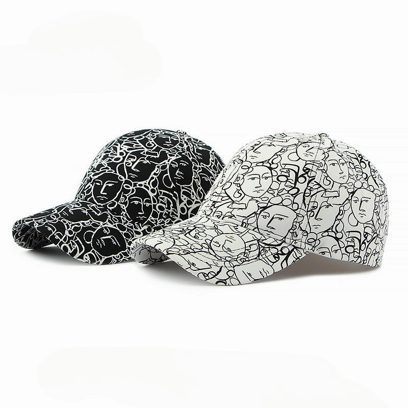 Wholesale Retro New Hard Top Graffiti Sun Protection Baseball Cap