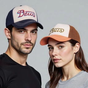 Wholesale Retro Printed Letter Baseball Cap Trucker Cap