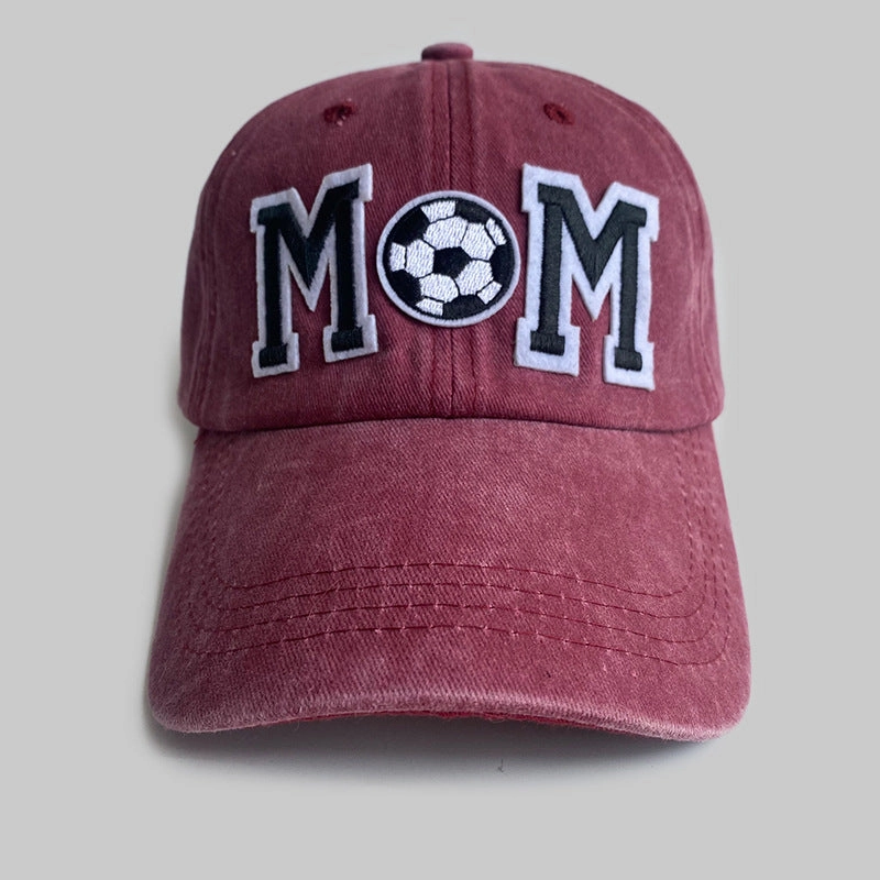Wholesale Retro Simple Soccer Mom Letter Embroidery Baseball Cap