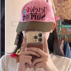 Wholesale Retro Soft Top Embroidery Contrast Color Visor Baseball Cap