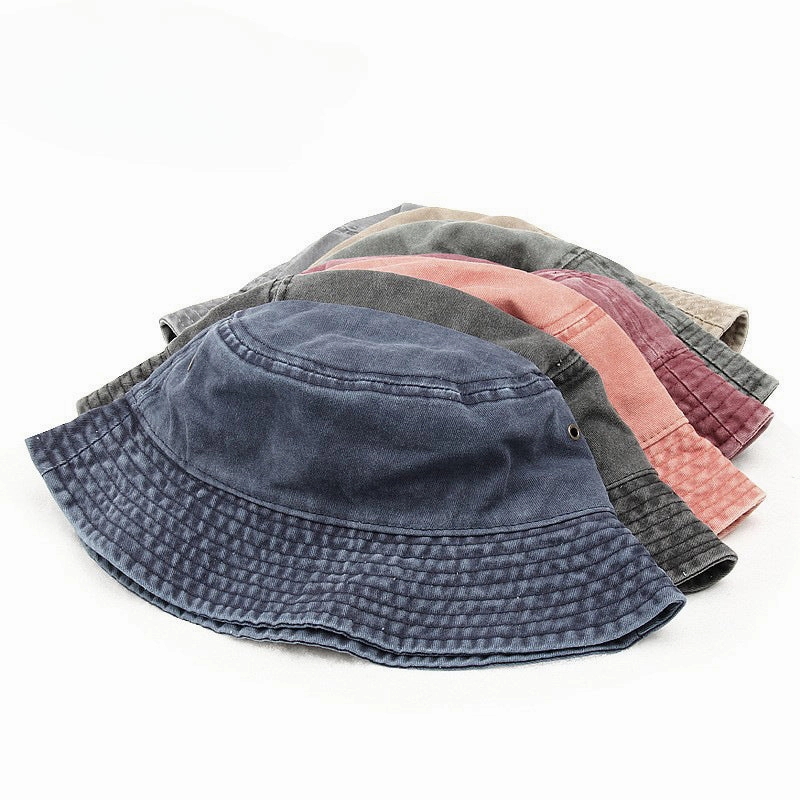 Wholesale Retro Washed Denim Bucket Hat