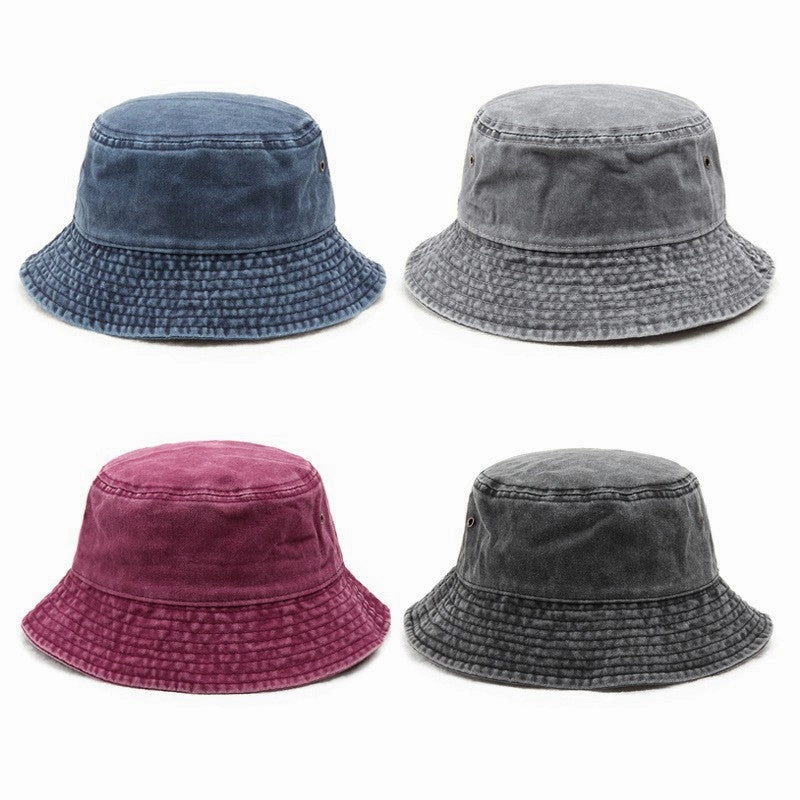 Wholesale Retro Washed Denim Bucket Hat