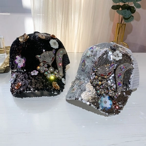 Wholesale Rhinestone Sequin Baseball Cap