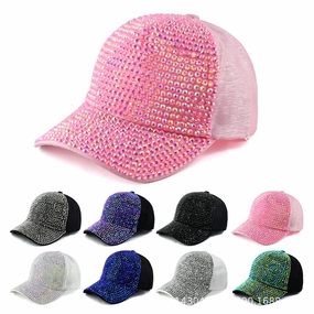 Wholesale Rhinestone-studded sunscreen outdoor travel baseball cap