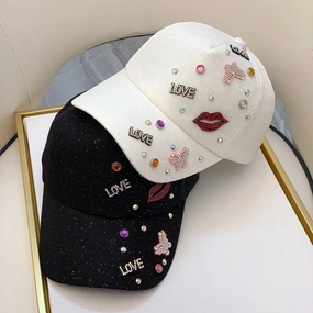 Wholesale Rhinestone Versatile Sun Visor Baseball Cap