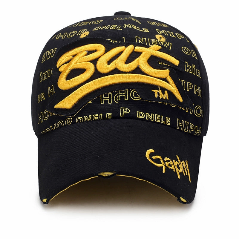 Wholesale Ripped 3D Embroidered BAT Patch Baseball Cap