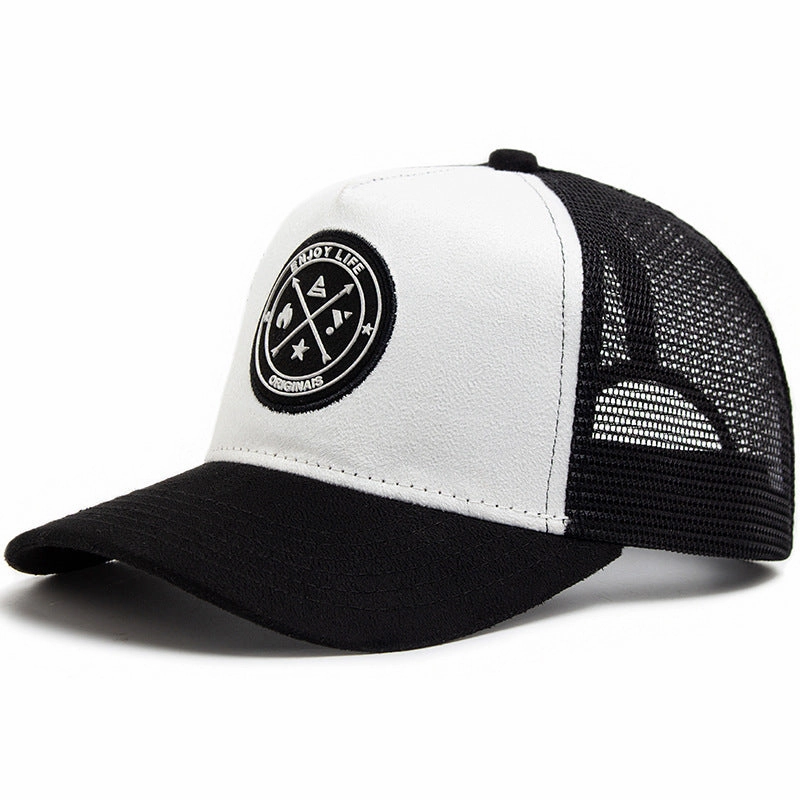 Wholesale Round Logo Suede Mesh Versatile Sun Visor Hip-hop Hat