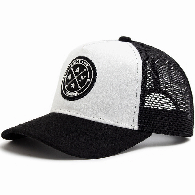 Wholesale Round Logo Suede Mesh Versatile Sun Visor Hip-hop Hat