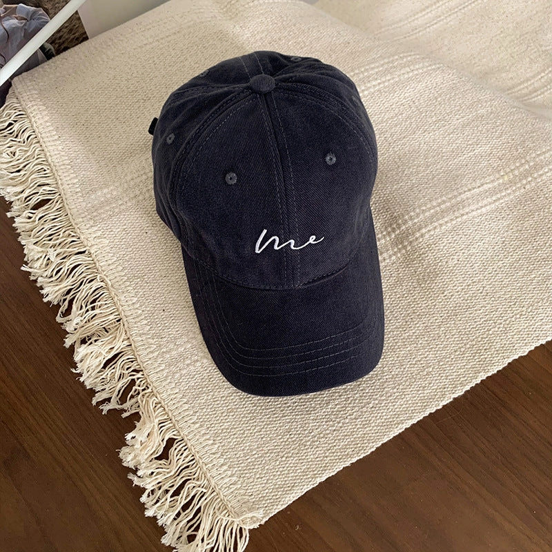Wholesale Sanding Big Head Simple Fashion Cap Men's Large and Deepened Face Small Casual All-match Baseball Cap Women