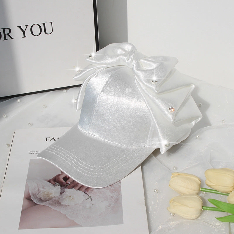Wholesale Satin Thin Mercerized Bow Baseball Cap