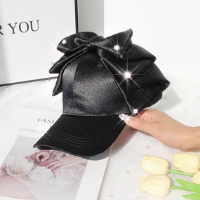 Wholesale Satin Thin Mercerized Bow Baseball Cap