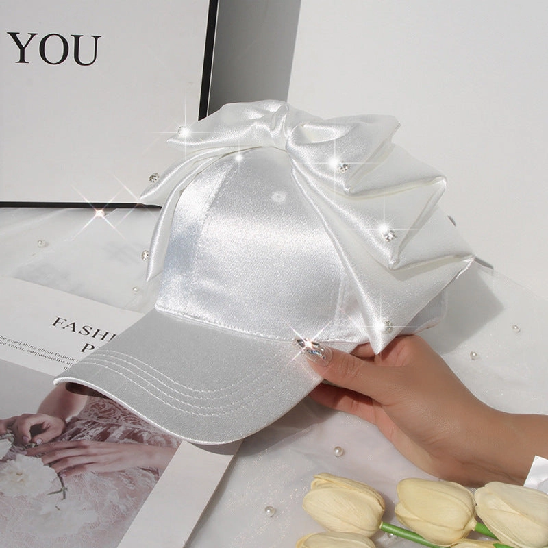 Wholesale Satin Thin Mercerized Bow Baseball Cap