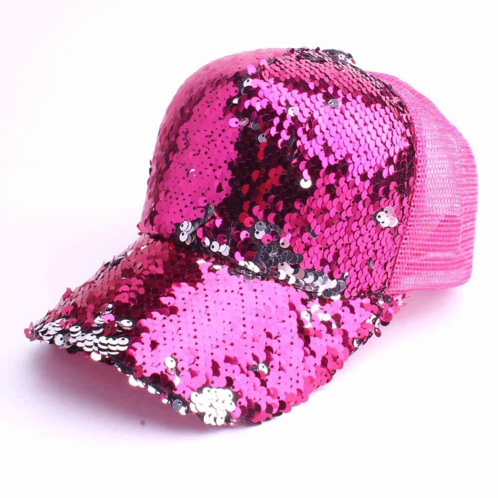 Wholesale Sequin Mesh Hat Fashion Outdoor Sun Visor Casual Baseball Cap