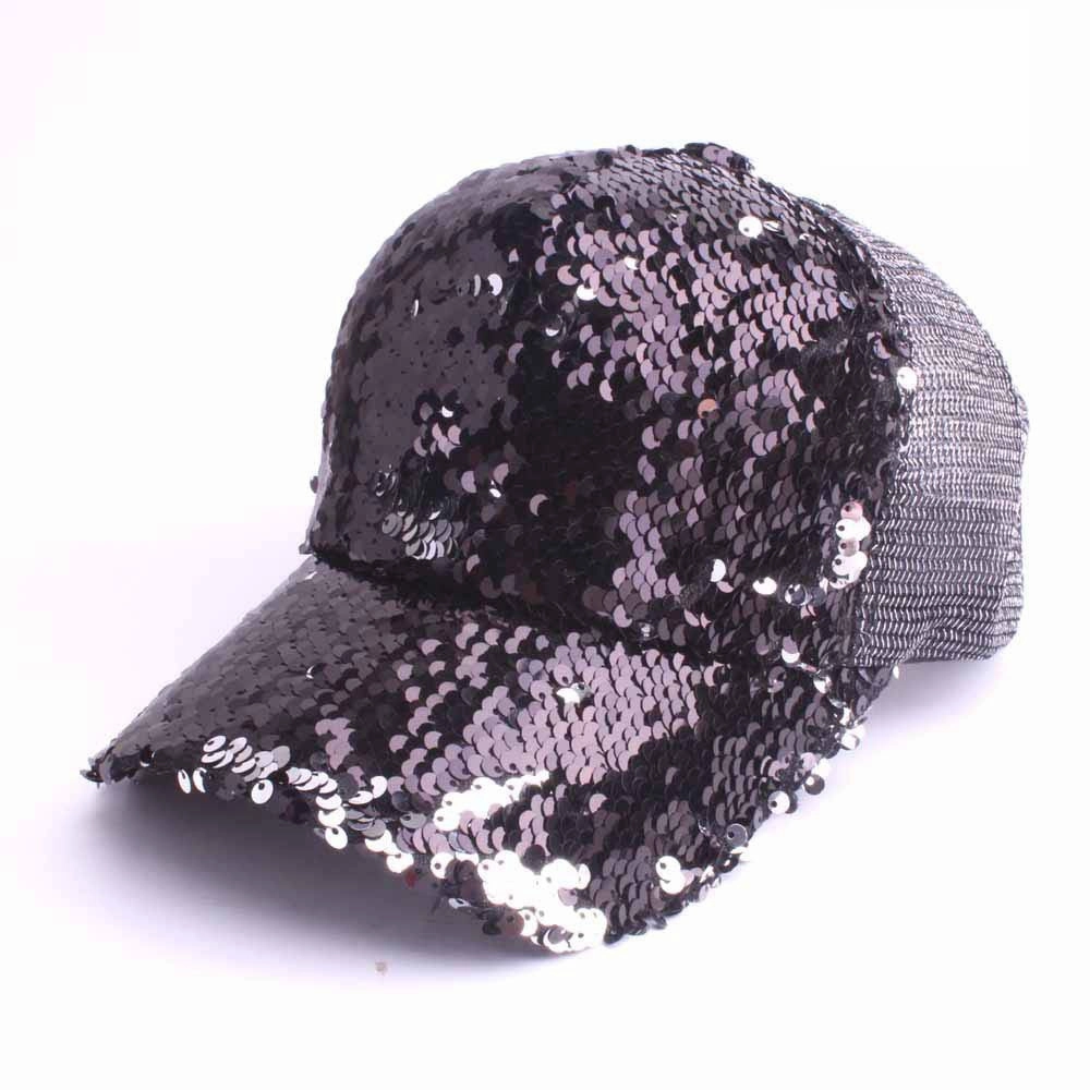 Wholesale Sequin Mesh Hat Fashion Outdoor Sun Visor Casual Baseball Cap