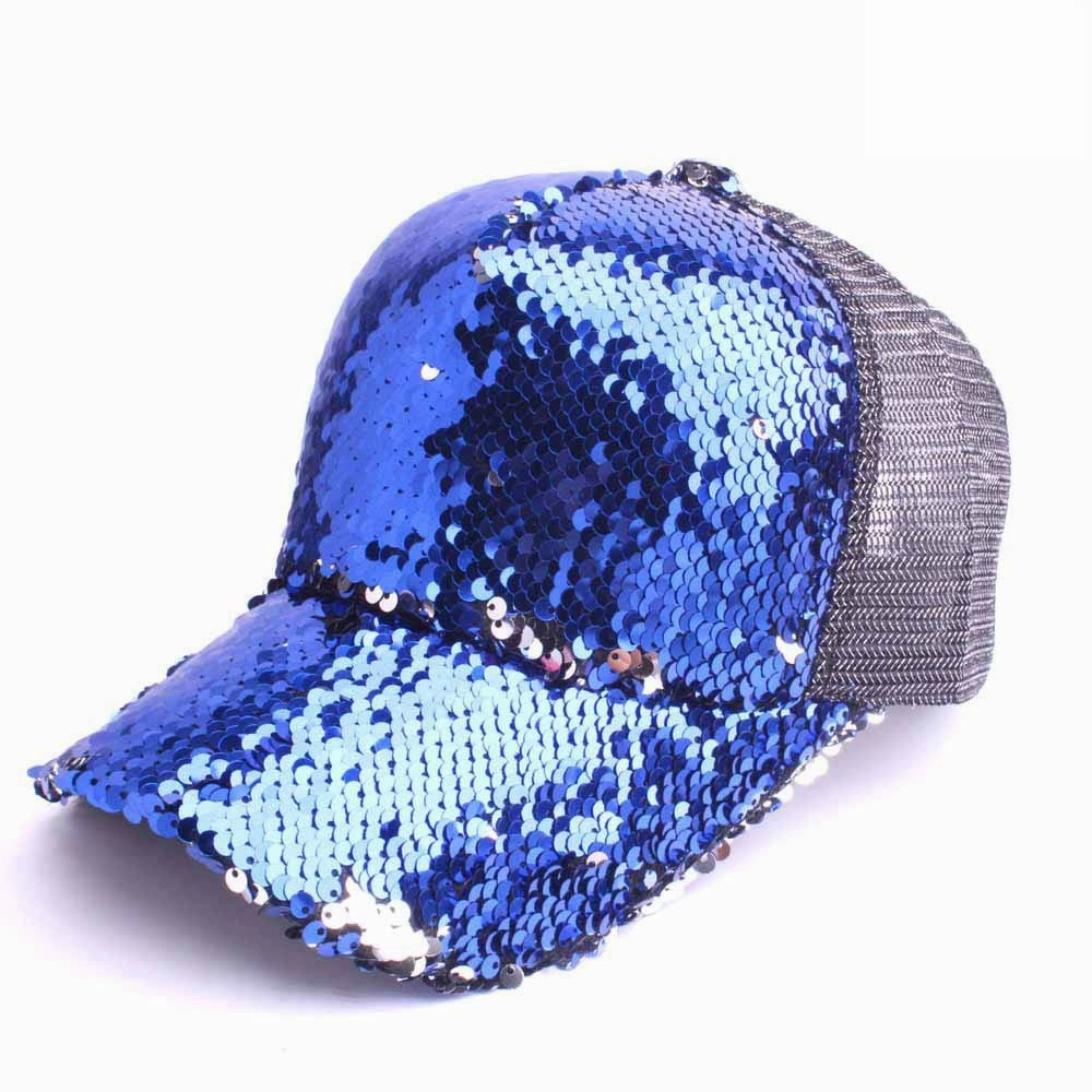 Wholesale Sequin Mesh Hat Fashion Outdoor Sun Visor Casual Baseball Cap
