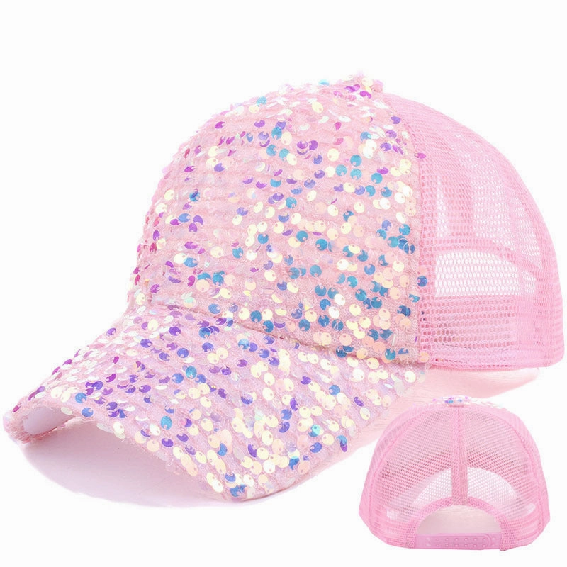 Wholesale Sequin Stylish Sun Protection Fashion Hat Baseball Cap