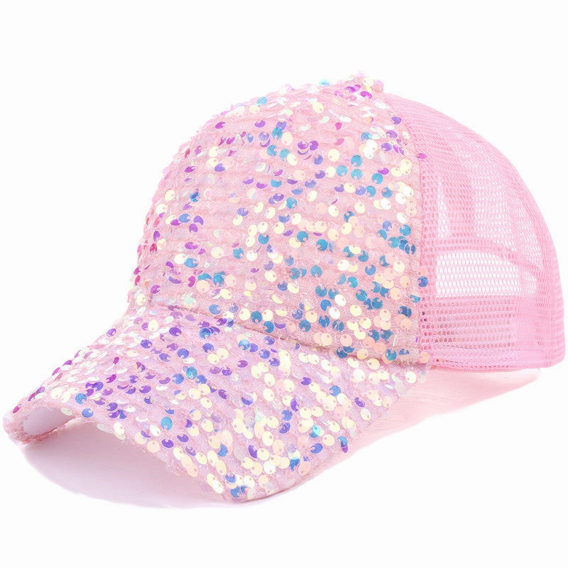 Wholesale Sequin Stylish Sun Protection Fashion Hat Baseball Cap
