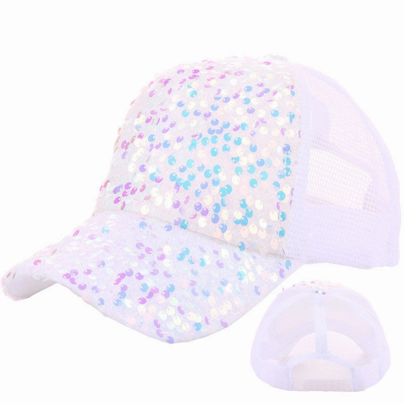 Wholesale Sequin Stylish Sun Protection Fashion Hat Baseball Cap