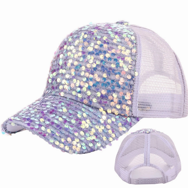 Wholesale Sequin Stylish Sun Protection Fashion Hat Baseball Cap