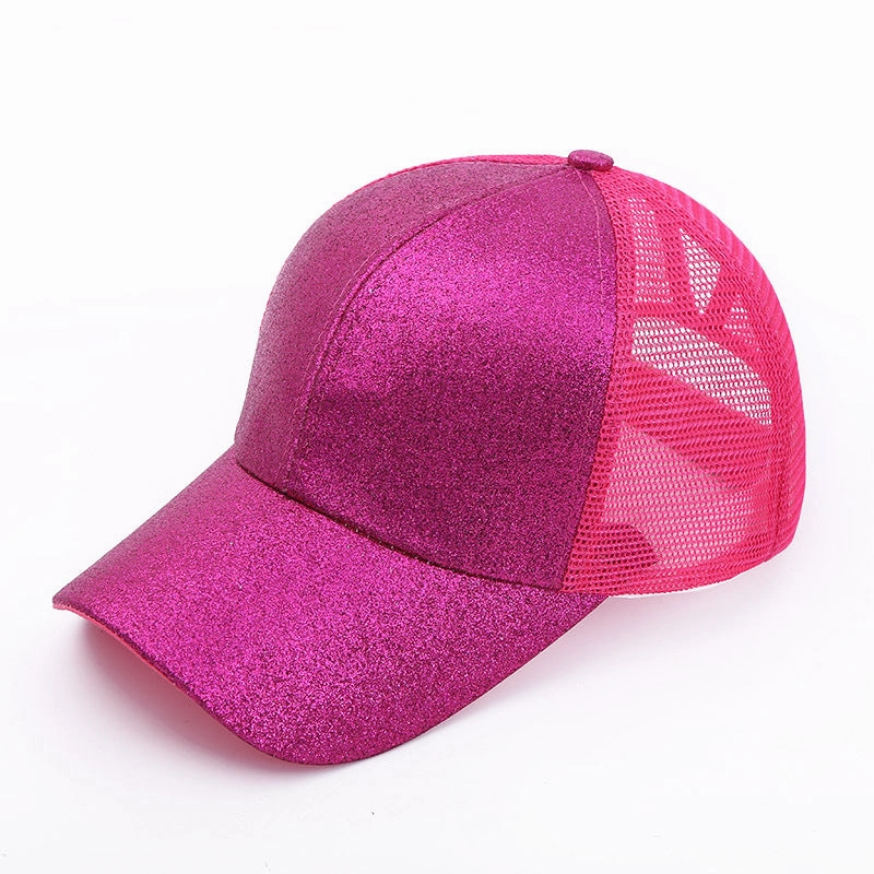 Wholesale Sequined hollow breathable cap