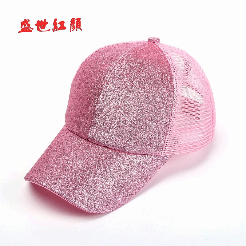 Wholesale Sequined hollow breathable cap