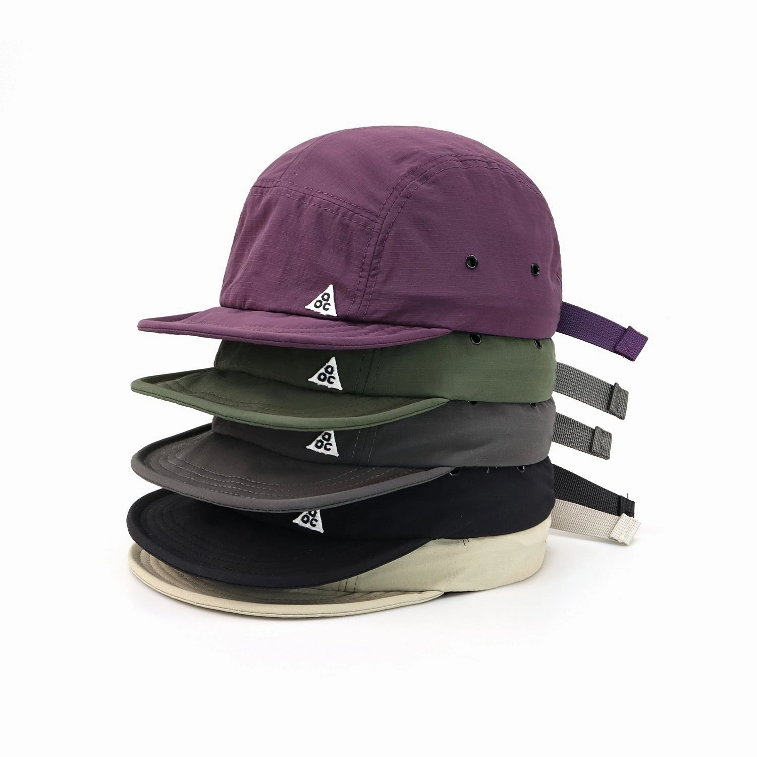Wholesale short brim embroidered peaked cap soft brim five-piece hat