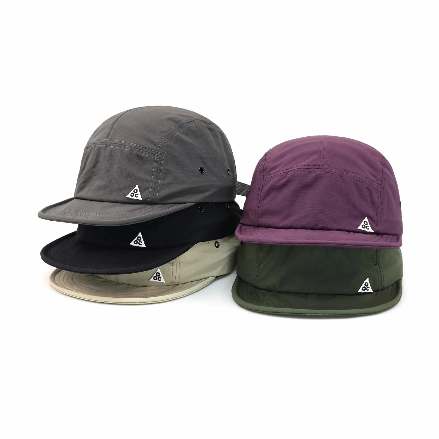 Wholesale short brim embroidered peaked cap soft brim five-piece hat