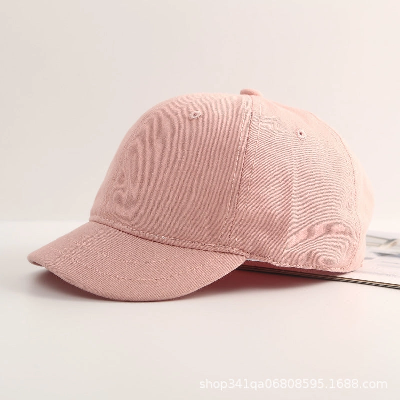 Wholesale Short Brim Retro Solid Color Baseball Cap Soft Top Cap