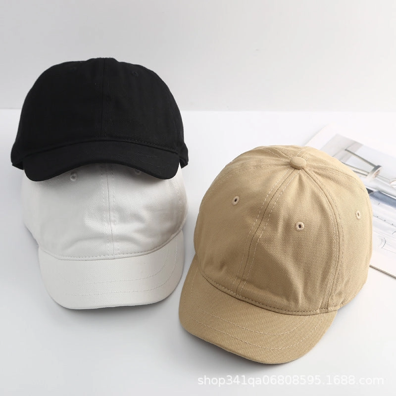 Wholesale Short Brim Retro Solid Color Baseball Cap Soft Top Cap
