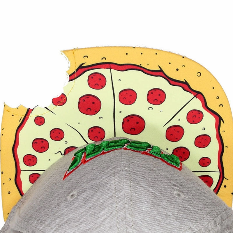 Wholesale Shorthorn Grey PIZZA Casual Hip Hop Baseball Hat