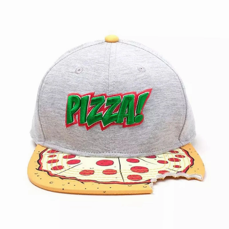 Wholesale Shorthorn Grey PIZZA Casual Hip Hop Baseball Hat