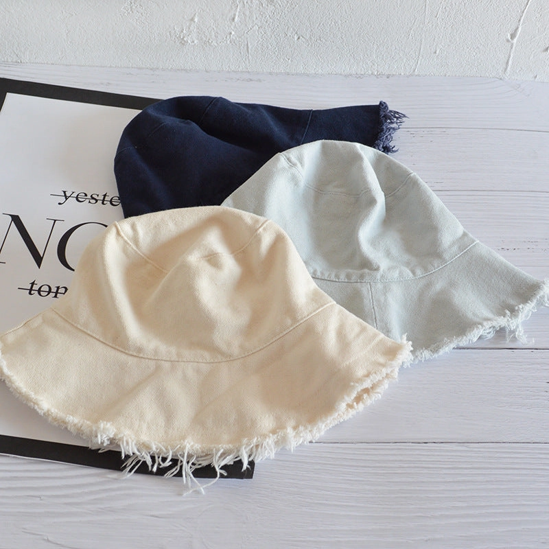 Wholesale Simple Casual Edged Basin Foldable Washable Cloth Hat