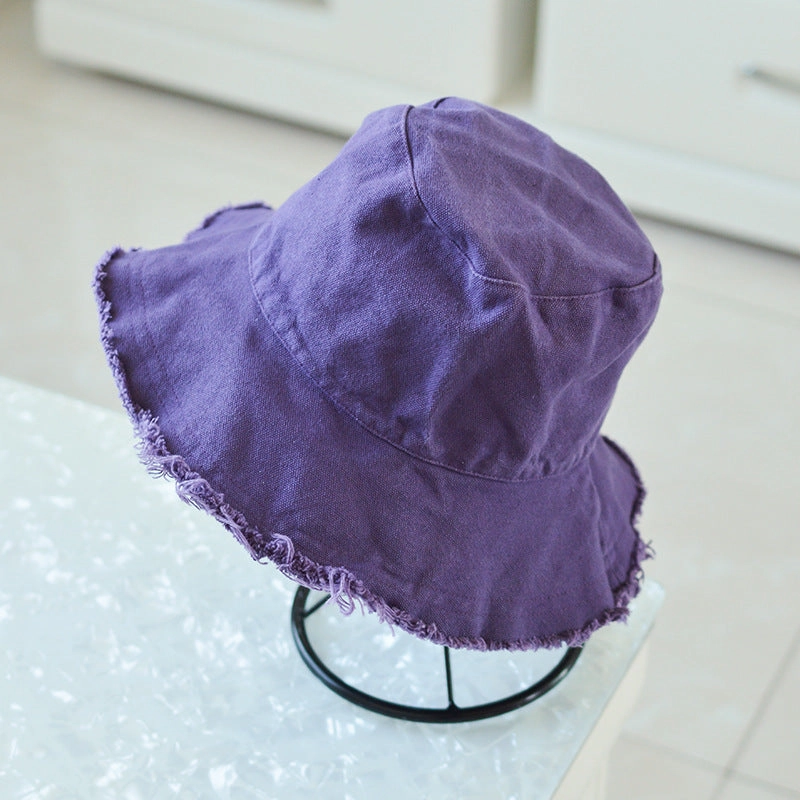 Wholesale Simple Casual Edged Basin Foldable Washable Cloth Hat