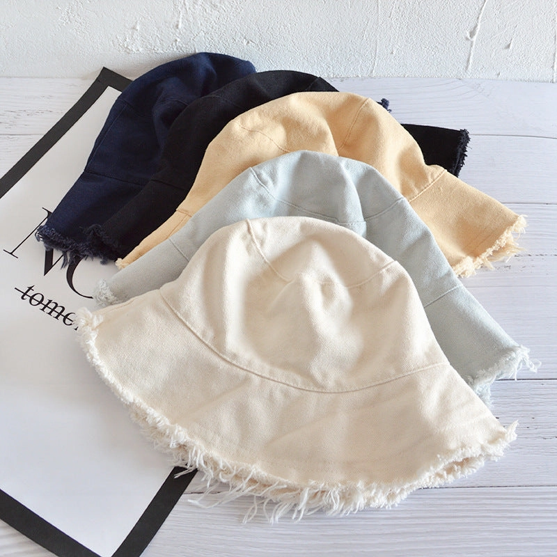 Wholesale Simple Casual Edged Basin Foldable Washable Cloth Hat