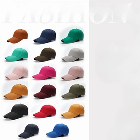 Wholesale Simple Solid Color Hard-top Cotton Large-toe Bib Cap