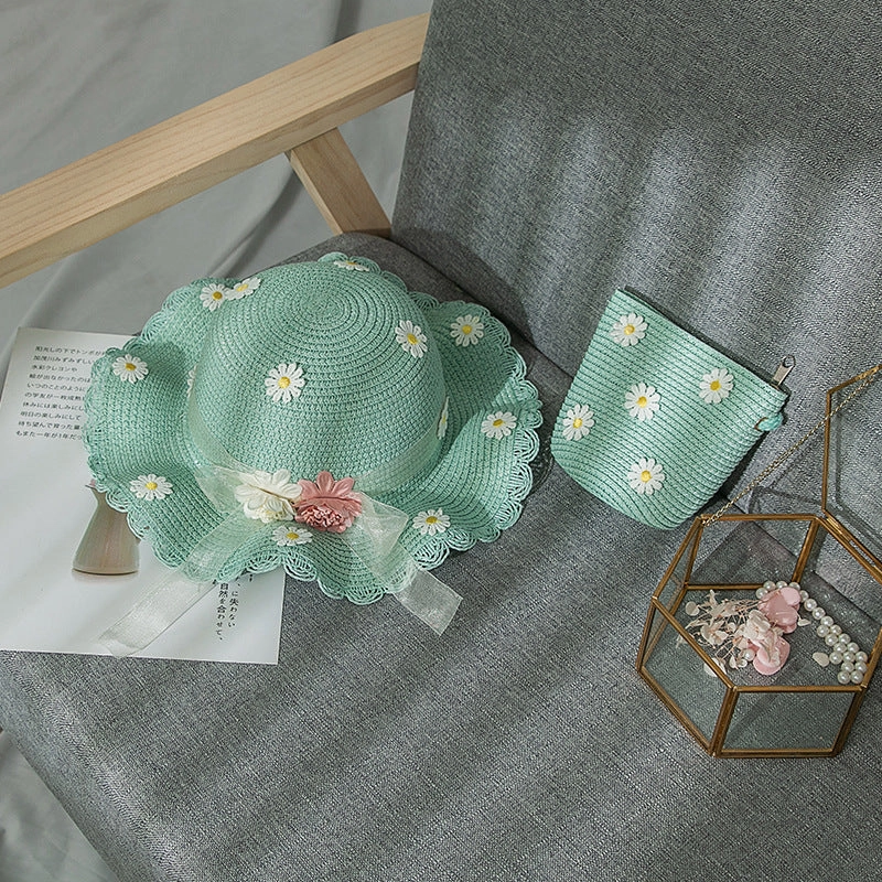 Wholesale Small Chrysanthemum Straw Bucket Hat