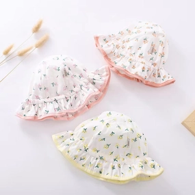 Wholesale Small Floral Cotton Kids Bucket Hat