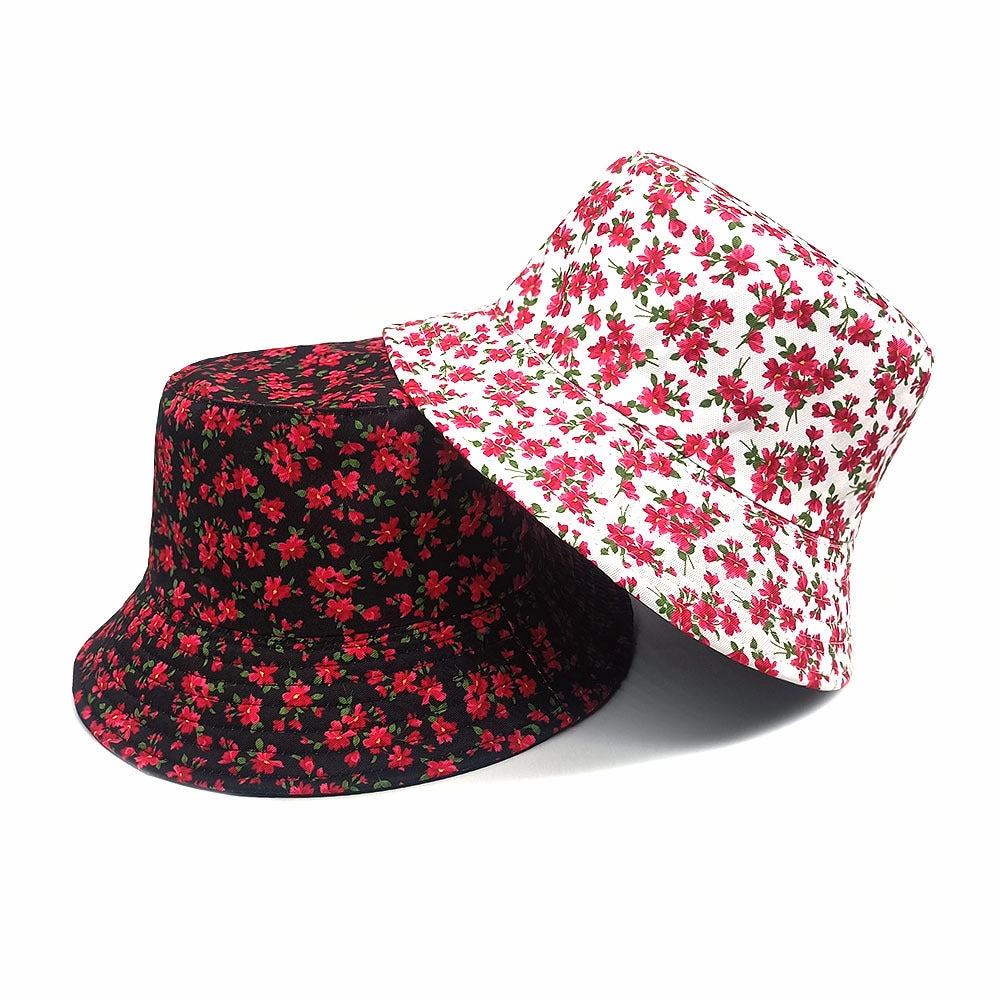 Wholesale Small Floral Double-sided Sunshade Bucket Hat