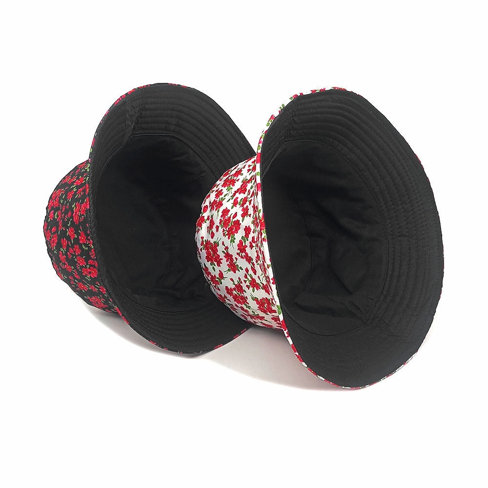 Wholesale Small Floral Double-sided Sunshade Bucket Hat