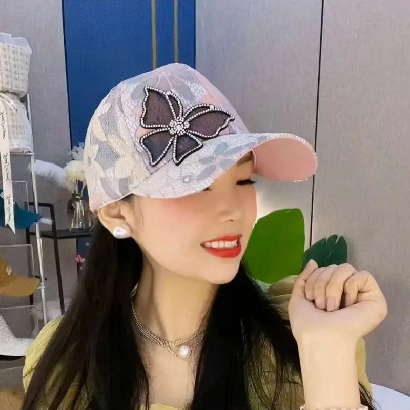 Wholesale Small Floral Lace Breathable Mesh Cap