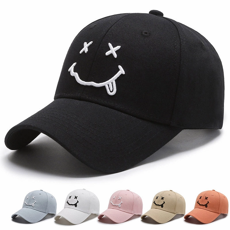 Wholesale Smiley Face Black Sun Visor All-match Baseball Cap