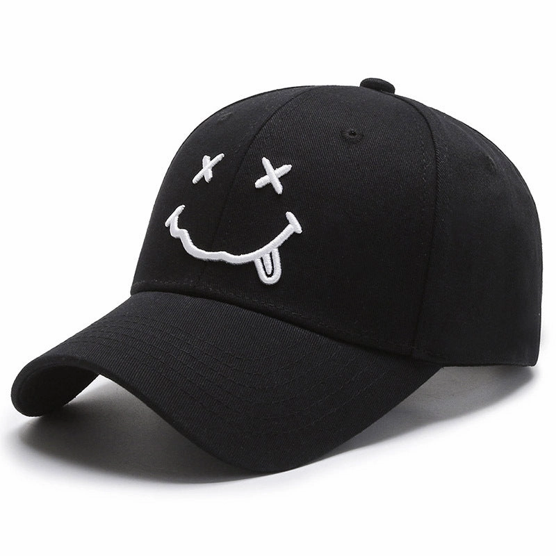 Wholesale Smiley Face Black Sun Visor All-match Baseball Cap