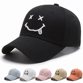 Wholesale Smiley Face Black Sun Visor All-match Baseball Cap