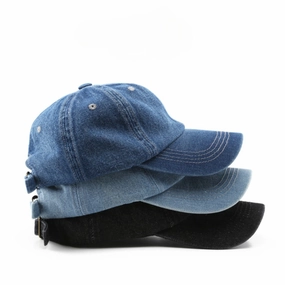 Wholesale Solid Color Denim Outdoor Visor Baseball Cap