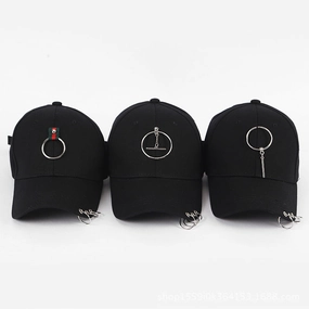 Wholesale Solid Color Fashion Hoop Curved Brim Baseball Cap