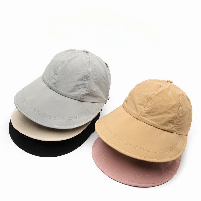 Wholesale Solid Color Light Panel Large Brim Foldable Outdoor Sun Hat