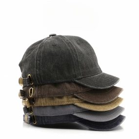 Wholesale Solid Color Light Plate Short Brim Outdoor Sports Baseball Cap