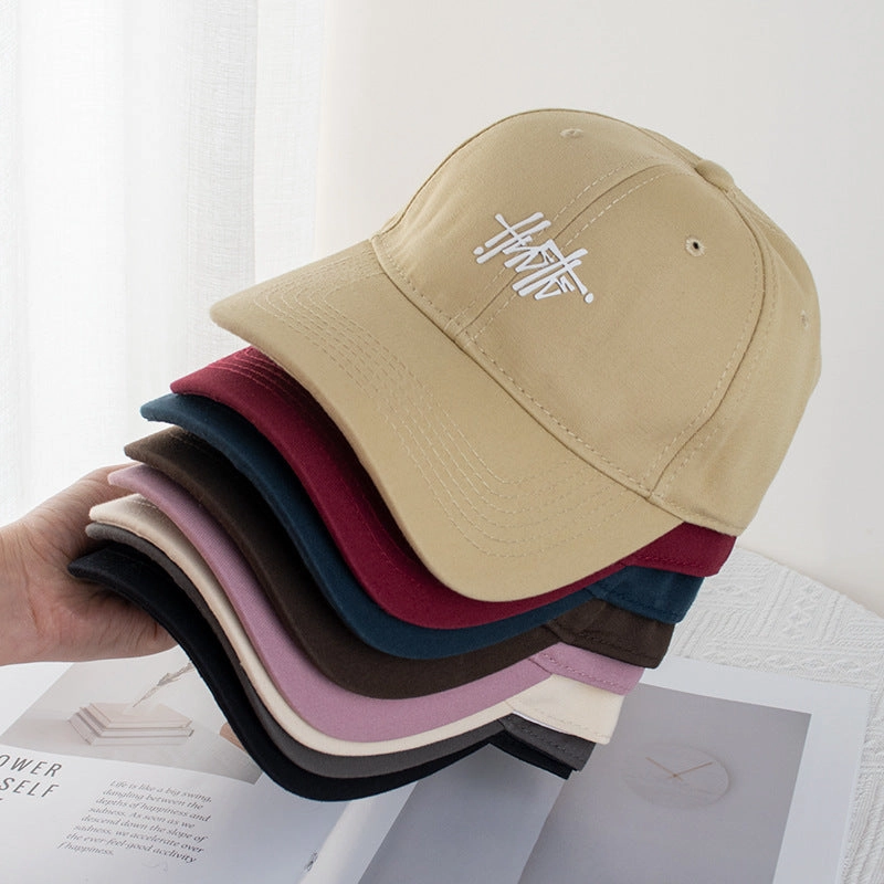 Wholesale Solid Color Offset Printing Art Letter Baseball Cap