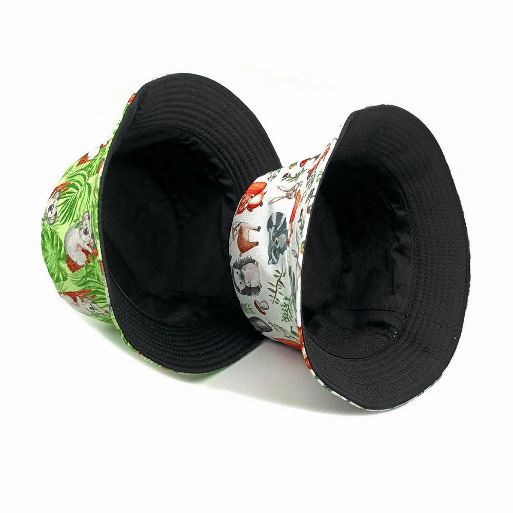 Wholesale Squirrel Pattern Double Sided Sun Visor Bucket Hat